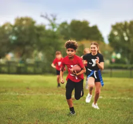 Kids Playing YMCA Flag Football